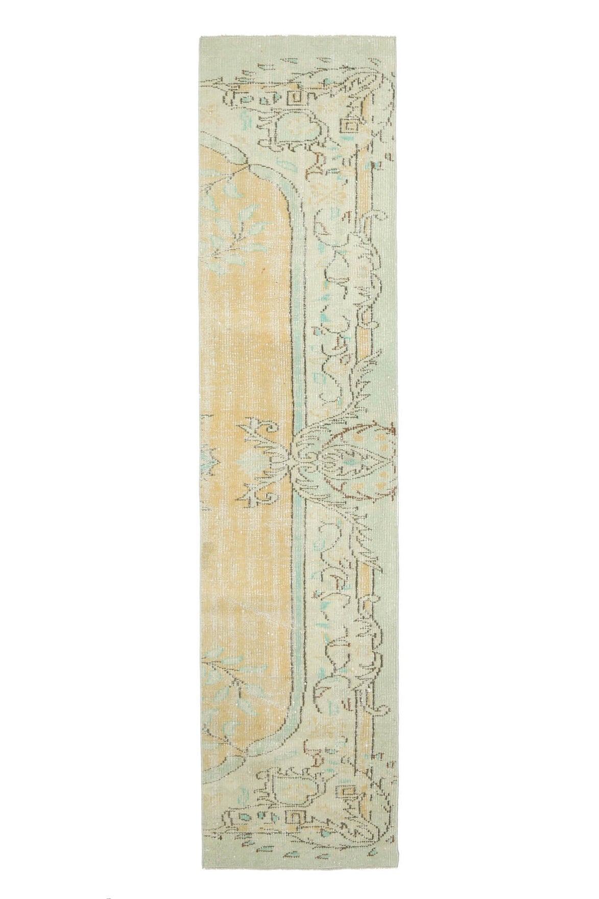 El yapımı vintage yolluk 71x307 cm oryantal desenli yün - farklı açıdan görünüm
