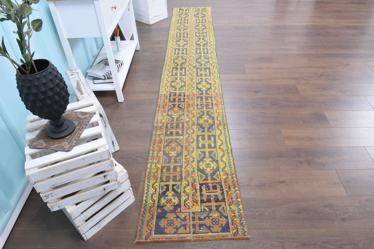 2x11 Handmade Patchwork Runner Rug