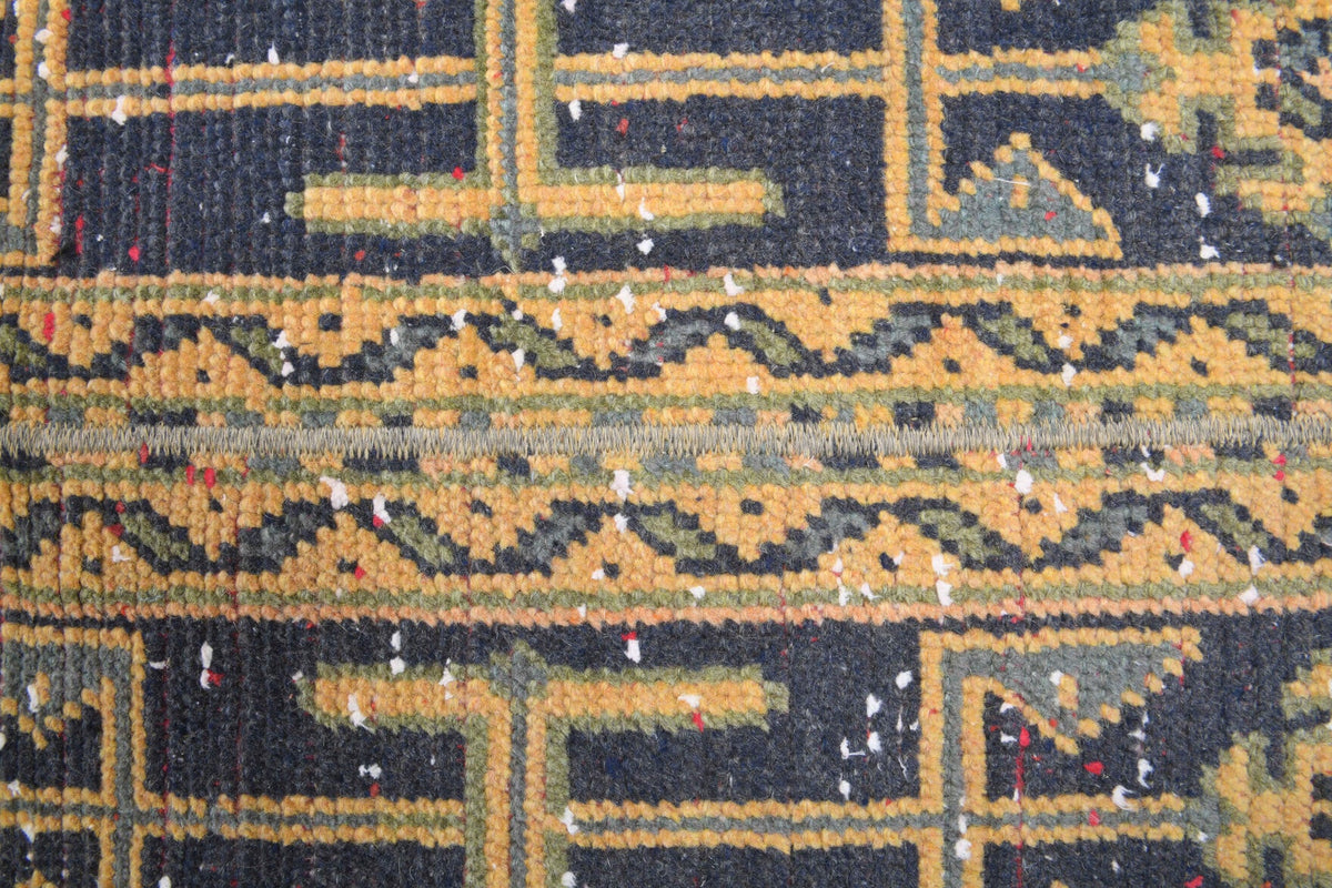 El yapımı vintage yolluk 56x325 cm i̇kat desenli yün - desen detayı