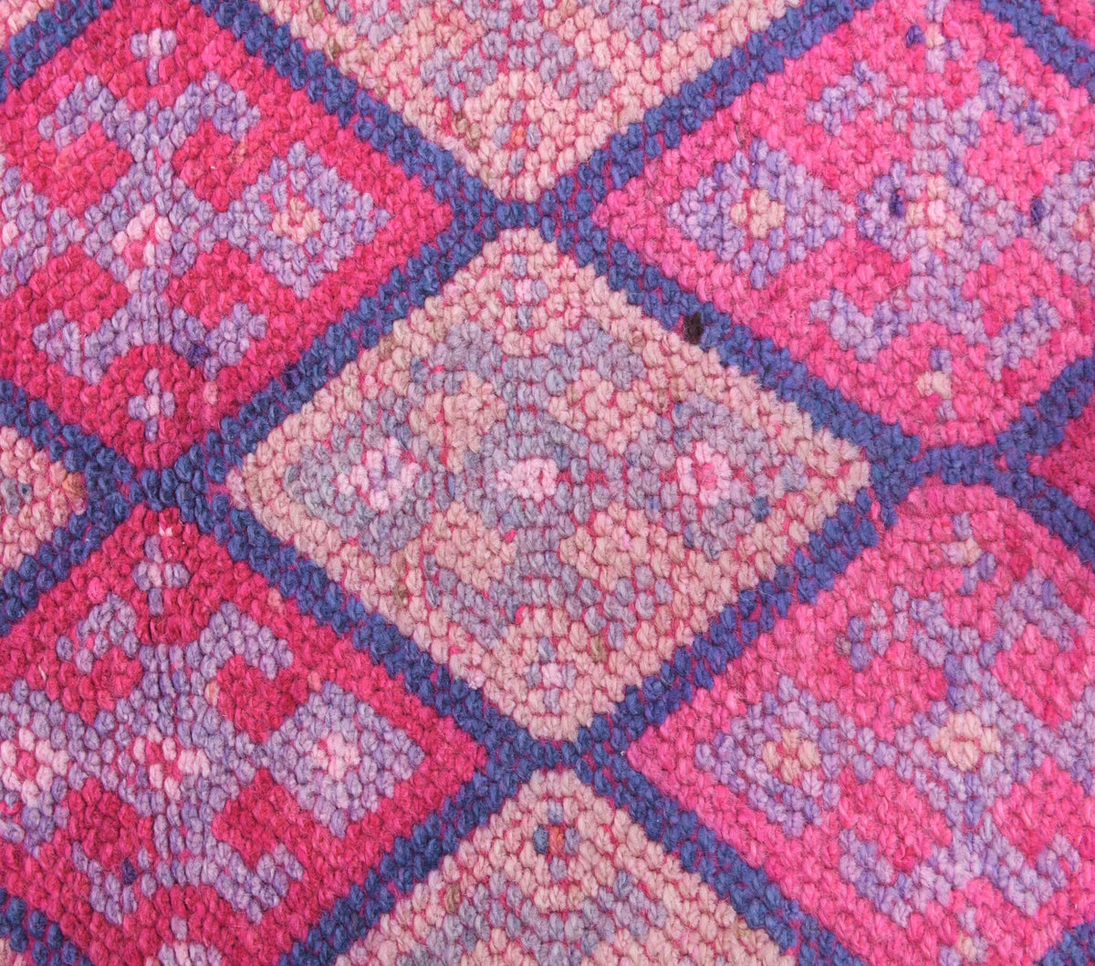 El yapımı vintage yolluk 61x335 cm i̇kat desenli yün - desen detayı
