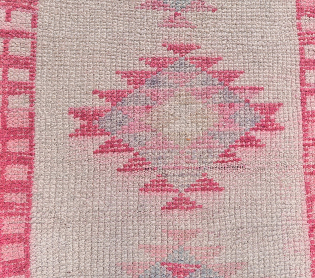 El yapımı vintage yolluk 74x391 cm geometrik desenli yün - mekan görünümü