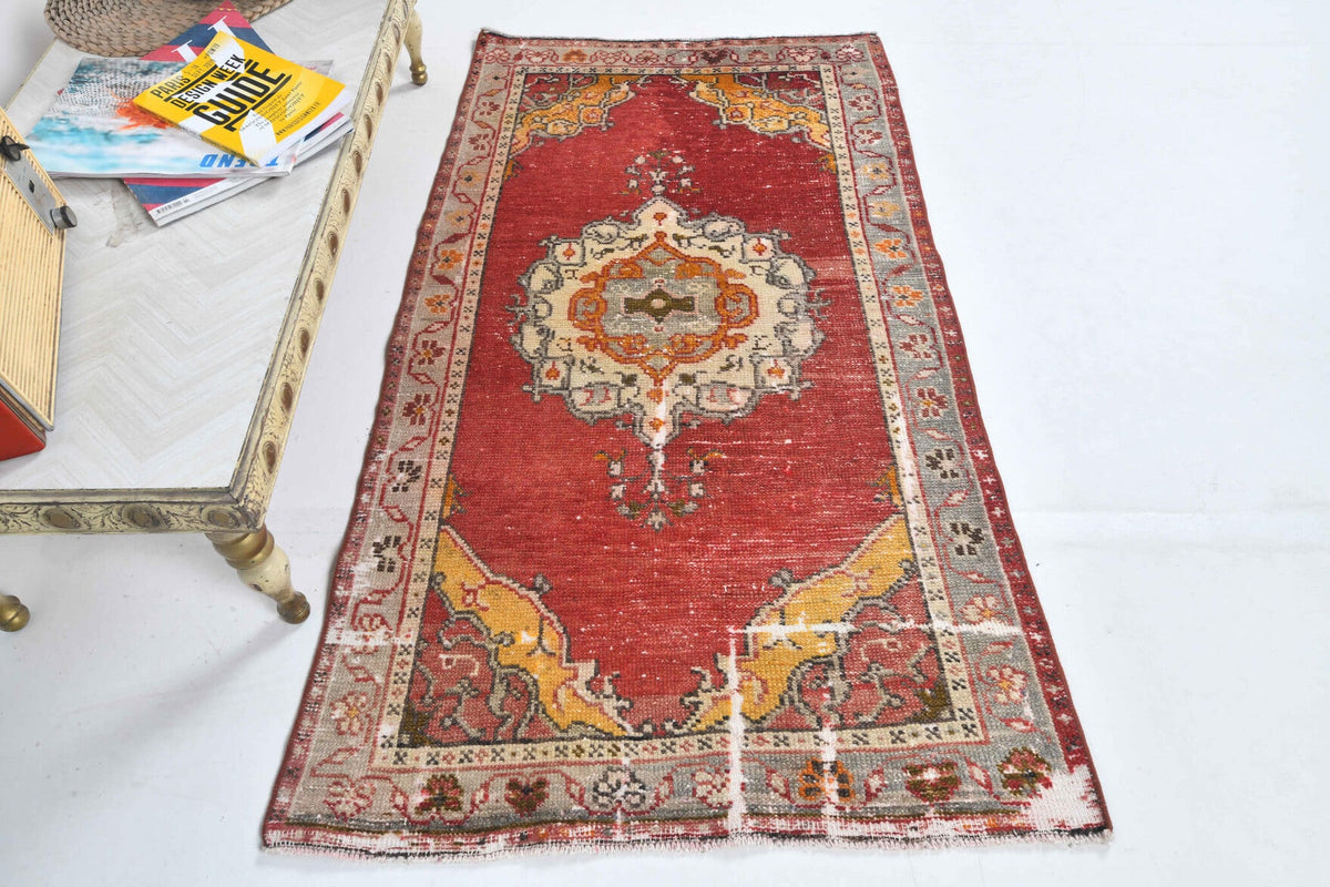 Vintage Anatolian Red Small Rug