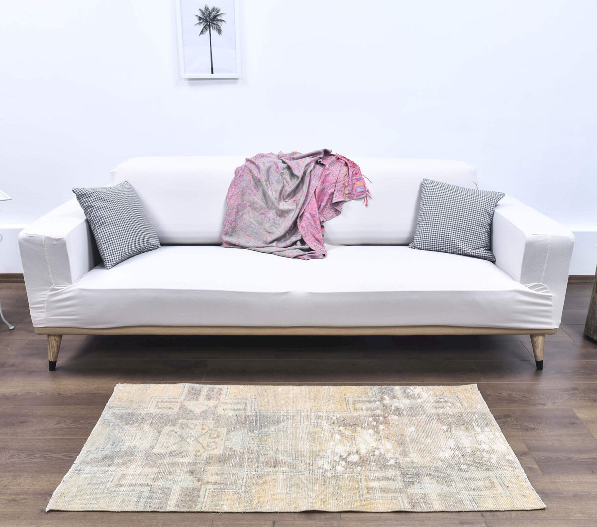 Vintage Small Oushak Rug