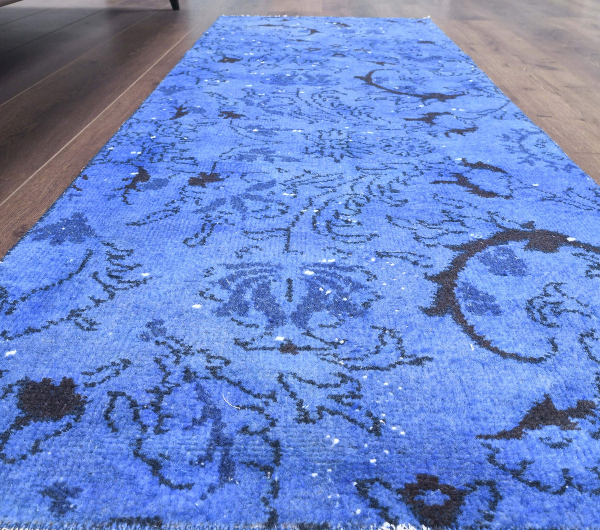 El yapımı vintage yolluk 61x152 cm çiçek desenli desenli yün - desen detayı