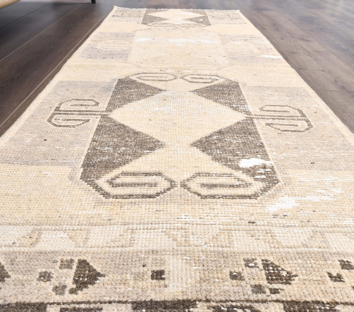 Vintage Oushak Orange Runner Rug