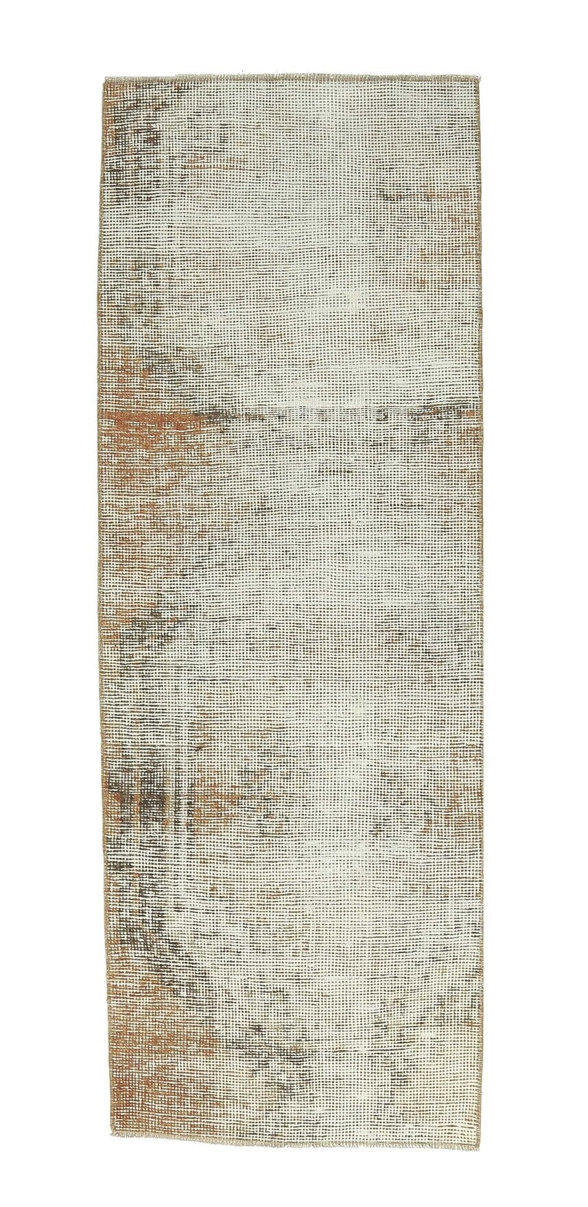 El yapımı vintage yolluk 64x178 cm soyut desenli yün