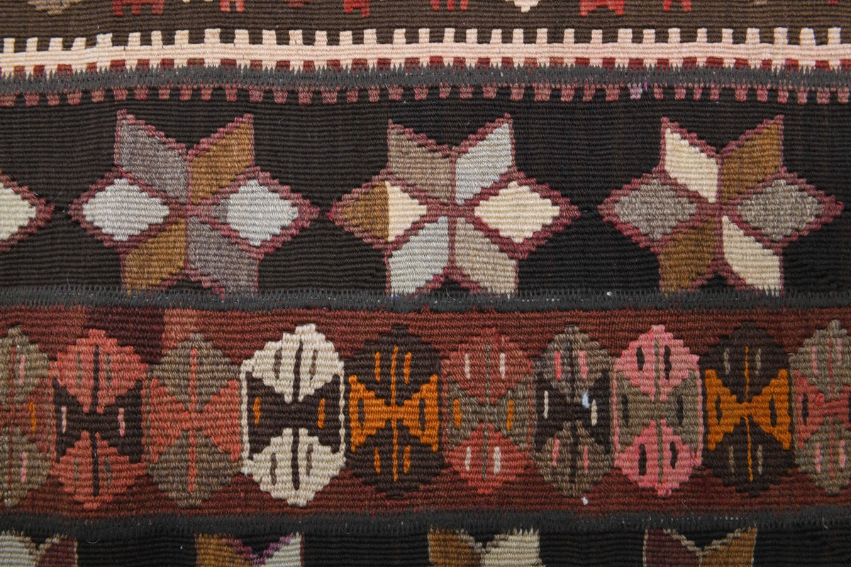 2x6 Wool Vintage Turkish Kilim Runner Rug
