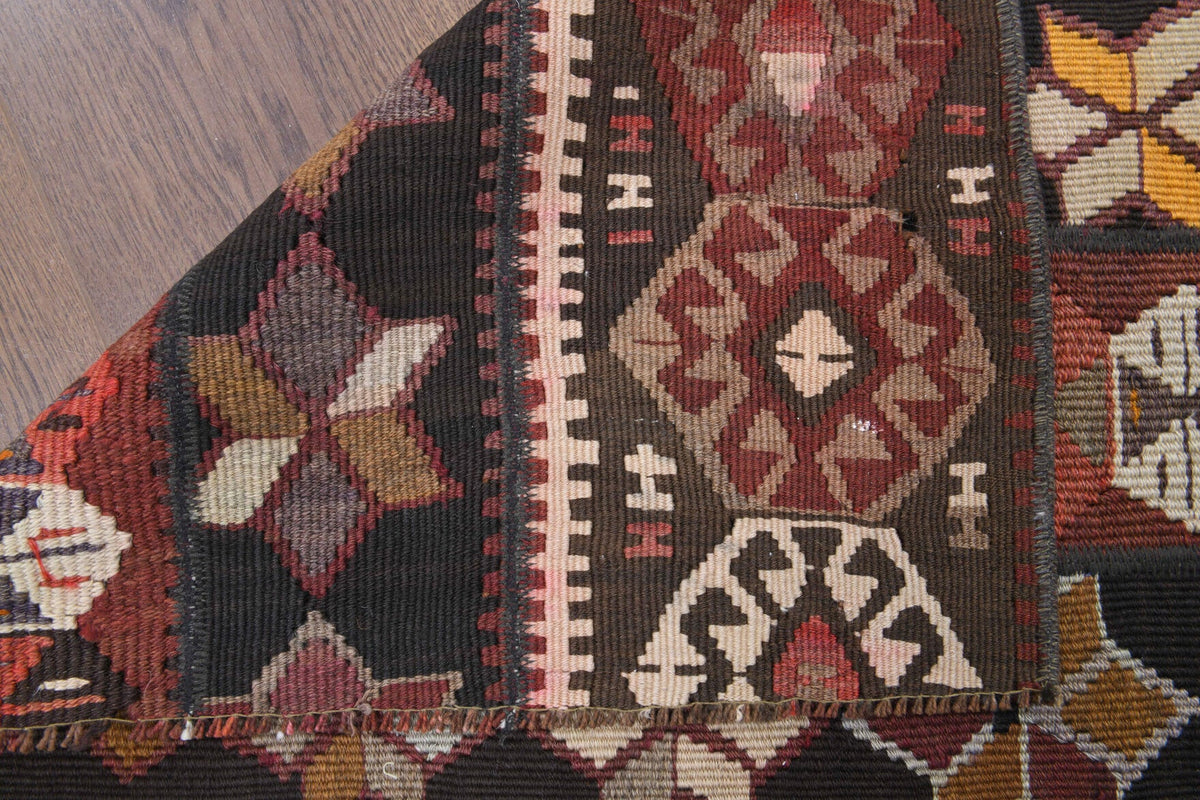 2x6 Wool Vintage Turkish Kilim Runner Rug