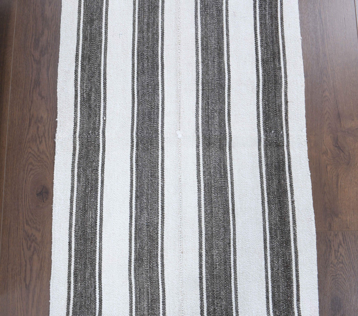 El yapımı vintage yolluk 66x180 cm çizgili desenli yün - desen detayı