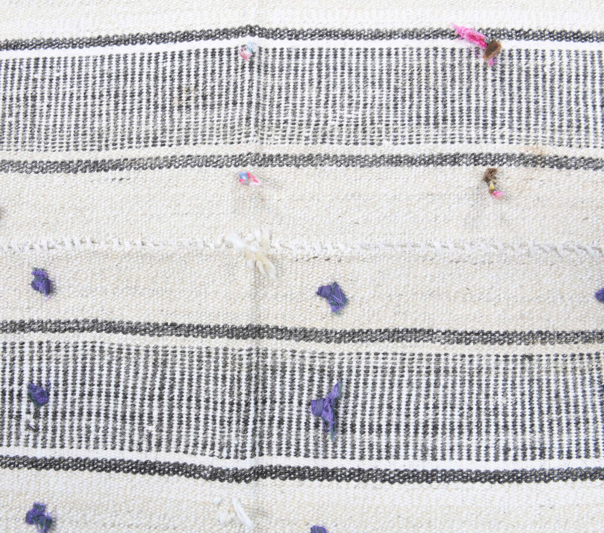 El yapımı vintage yolluk 66x185 cm kilim desenli yün - üstten görünüm