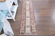 1970'lerden Anadolu kökenli oryantal desenli patchwork vintage yolluk, 58x214 cm
