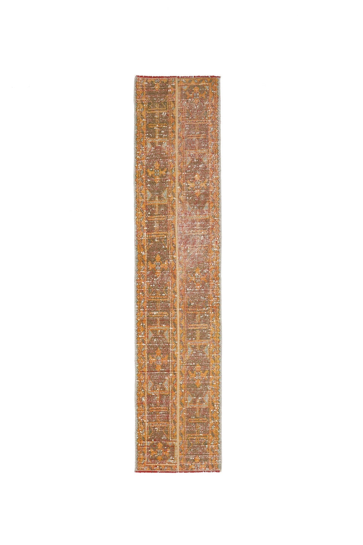 El yapımı vintage yolluk 46x216 cm oryantal desenli yün - farklı açıdan görünüm