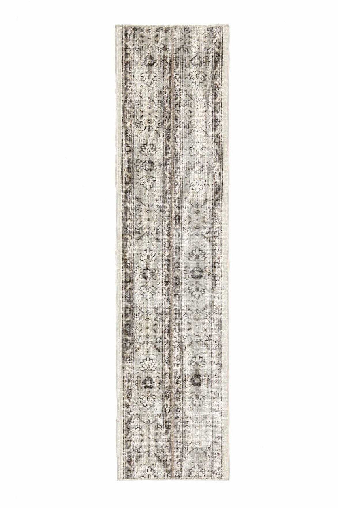 El yapımı vintage yolluk 51x224 cm oryantal desenli yün - farklı açıdan görünüm