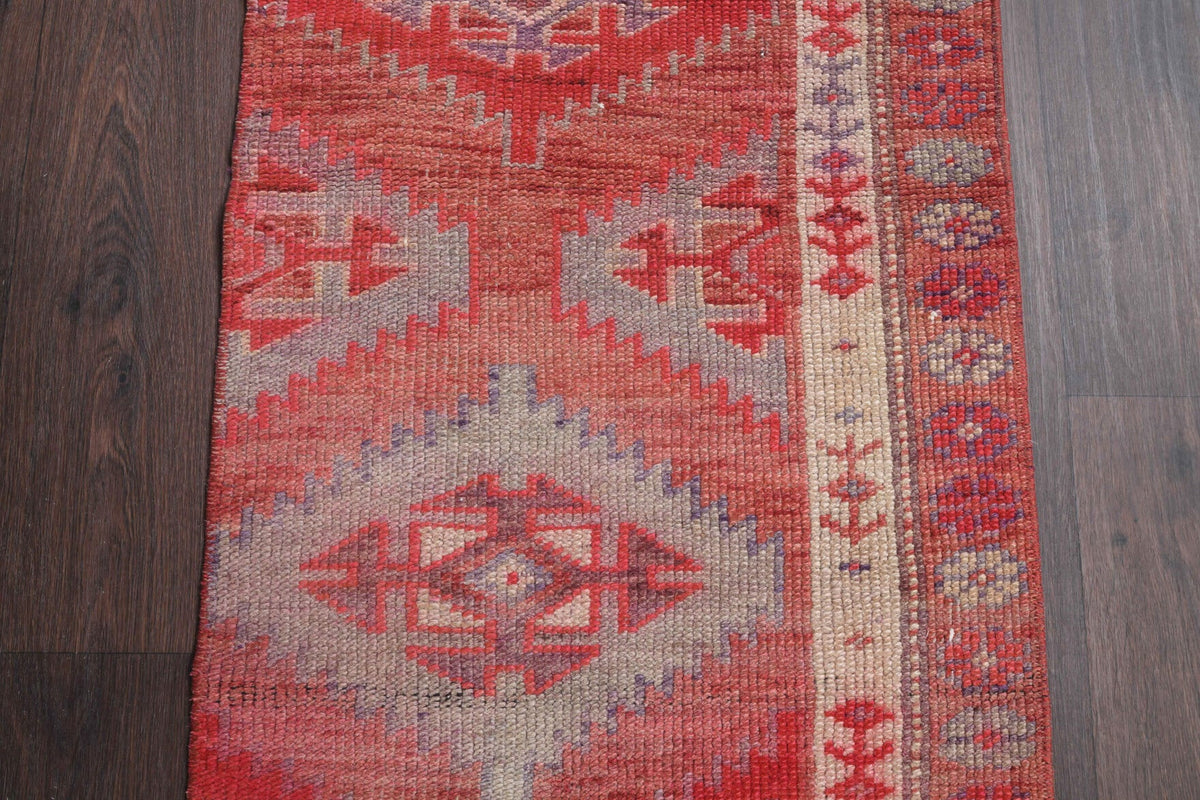 El yapımı vintage yolluk 61x213 cm oryantal desenli yün - desen detayı