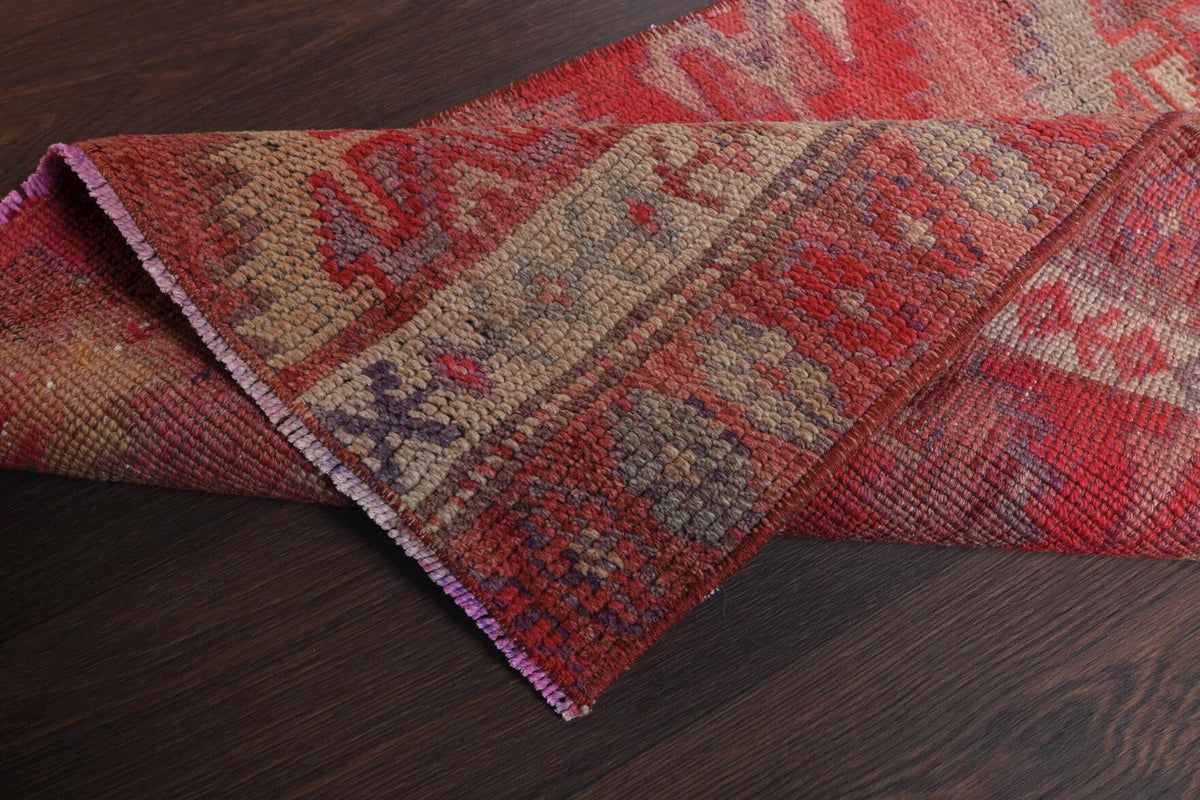 El yapımı vintage yolluk 61x213 cm oryantal desenli yün - açık alan görünümü