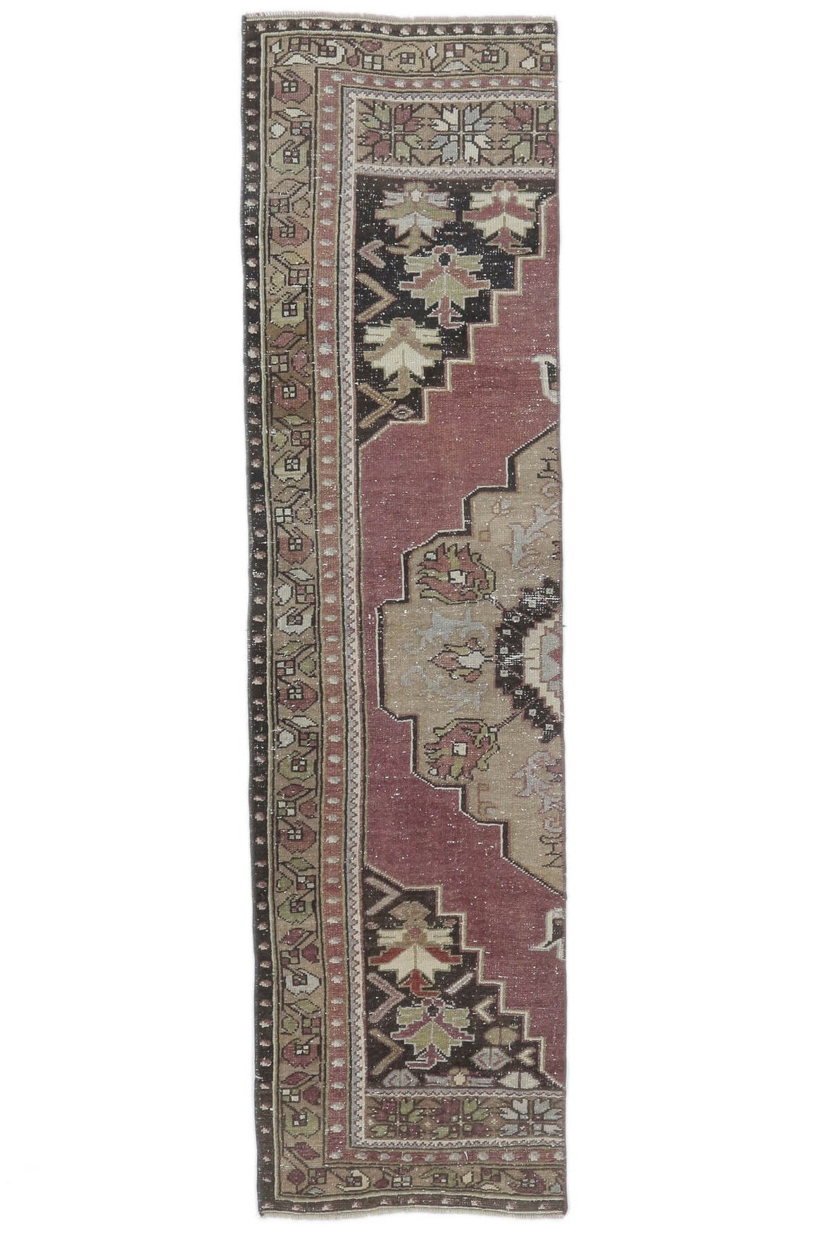 2x7 Vintage Handwoven Anatolian Runner Rug