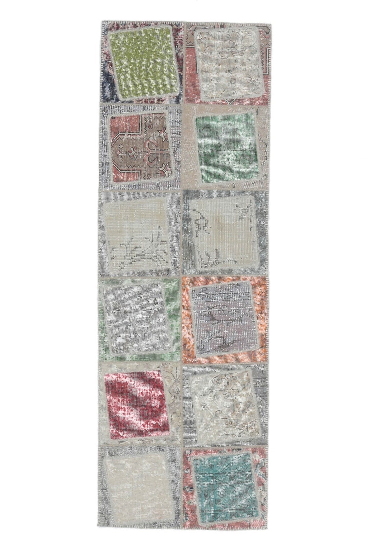 El yapımı vintage yolluk 76x229 cm düz desenli yün - açık alan görünümü