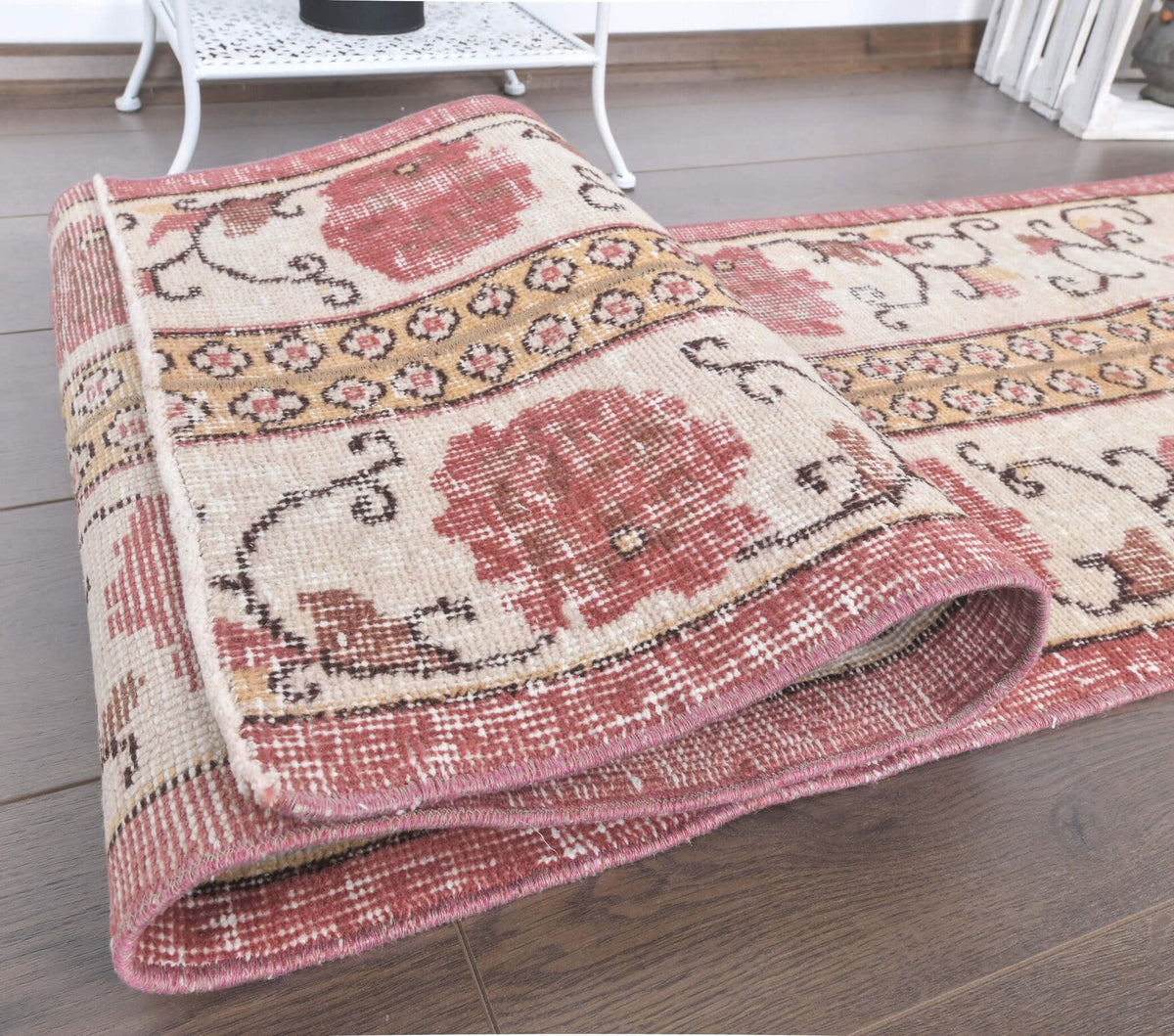 2x7 Vintage Handwoven Patchwork Runner Rug