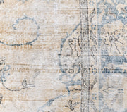 El yapımı vintage yolluk 71x216 cm çiçek desenli desenli yün - detay görünümü
