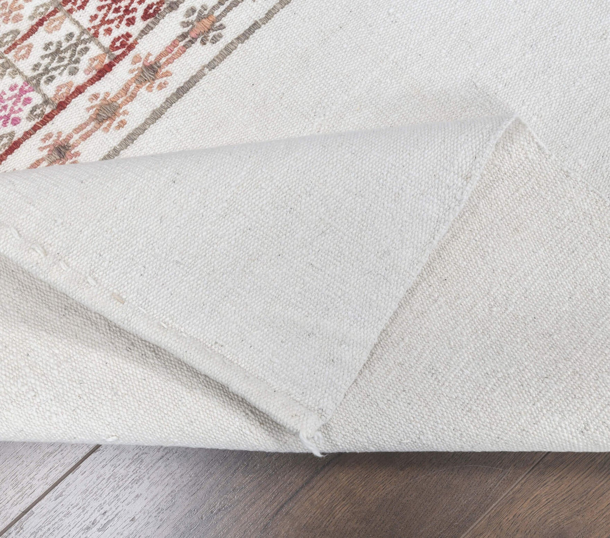 El yapımı vintage yolluk 71x216 cm düz desenli yün - desen detayı