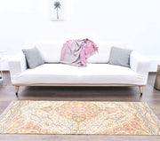 El yapımı vintage yolluk 71x211 cm çiçek desenli desenli yün - detay görünümü