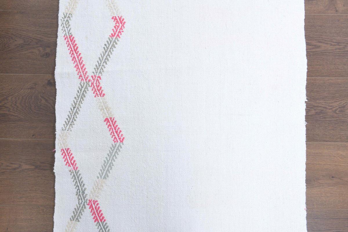 2x7 Wool Vintage Kilim Runner Rug