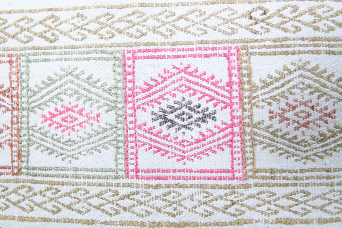 El yapımı vintage yolluk 74x211 cm düz desenli yün - desen detayı