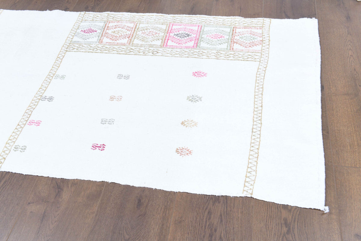 El yapımı vintage yolluk 74x211 cm düz desenli yün - mekan görünümü