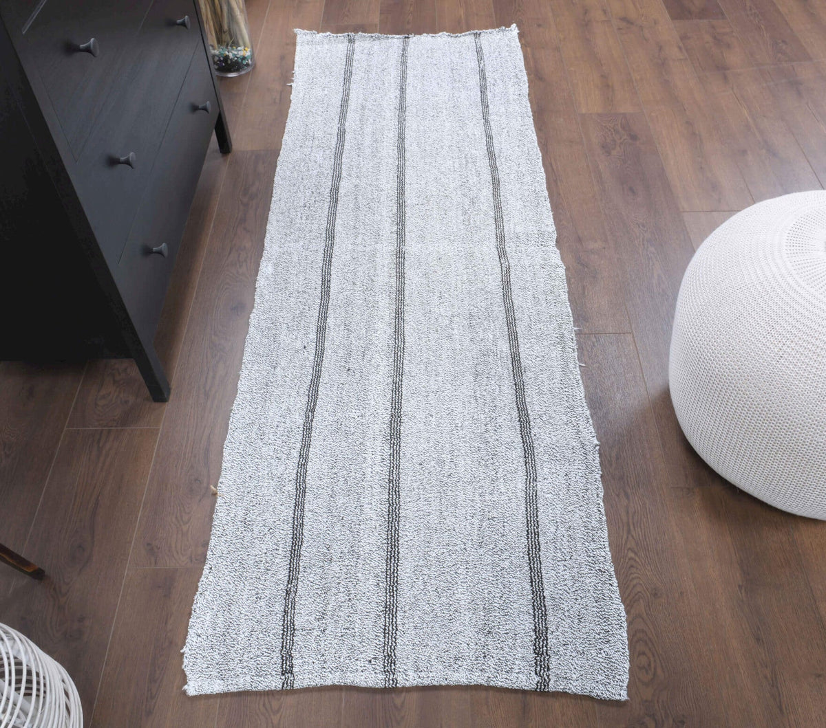 2x7 Wool Vintage Kilim Runner Rug