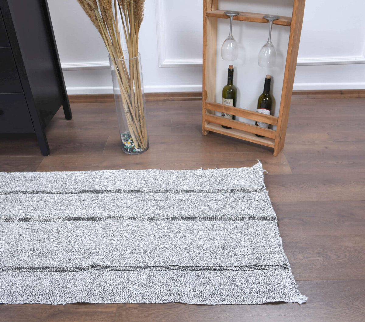 2x7 Wool Vintage Kilim Runner Rug