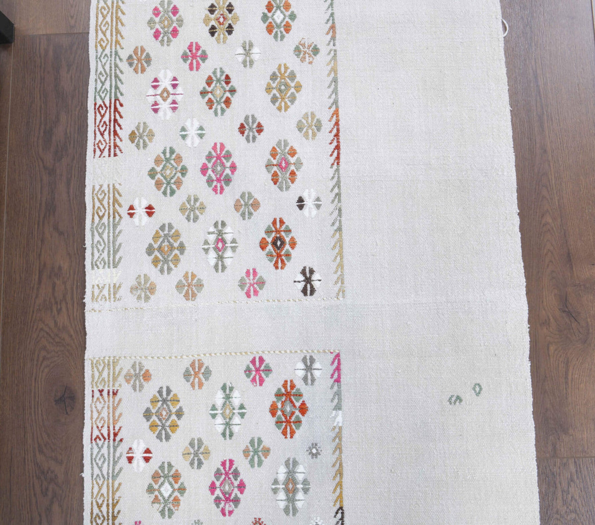 2x7 Wool Vintage Kilim Runner Rug