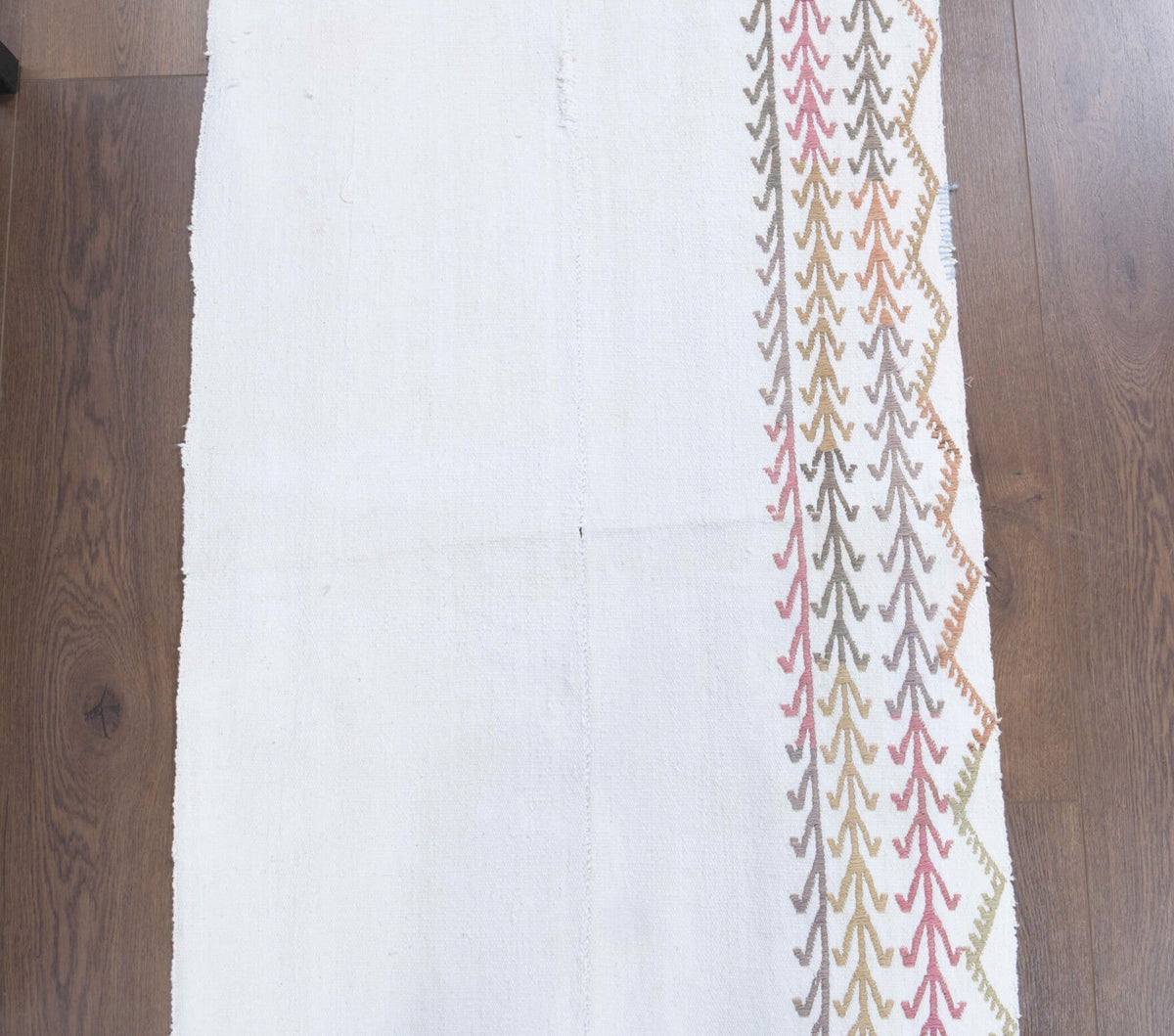 El yapımı vintage yolluk 71x211 cm i̇kat desenli yün - mekan görünümü