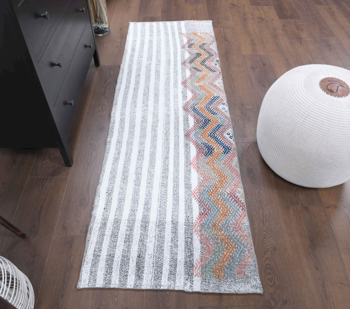 2x7 Wool Vintage Kilim Runner Rug