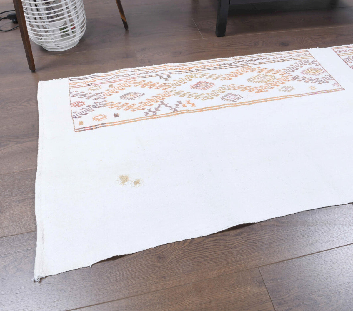 2x7 Wool Vintage Flatweave Runner Rug