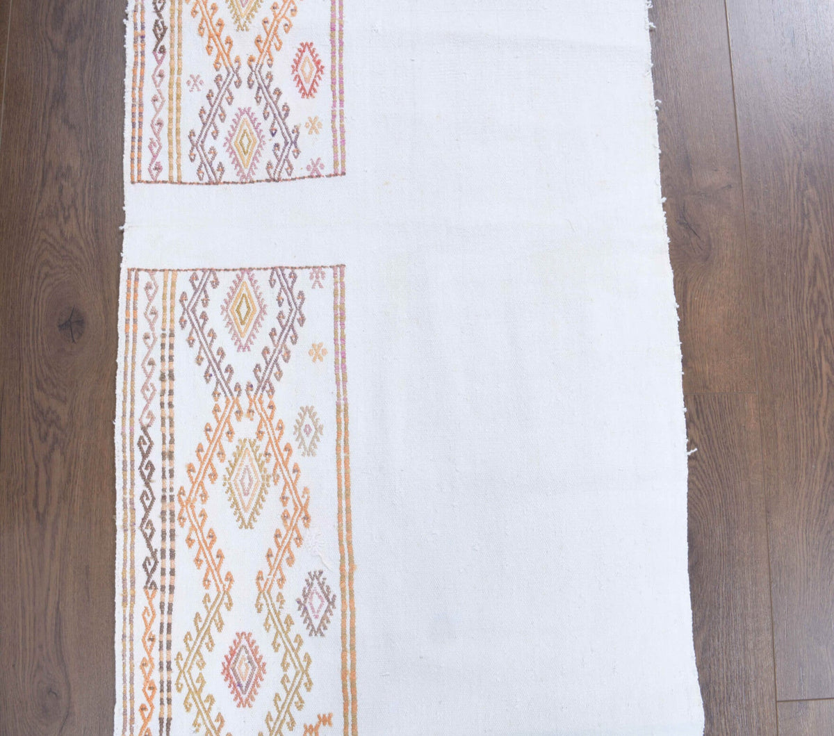 2x7 Wool Vintage Flatweave Runner Rug