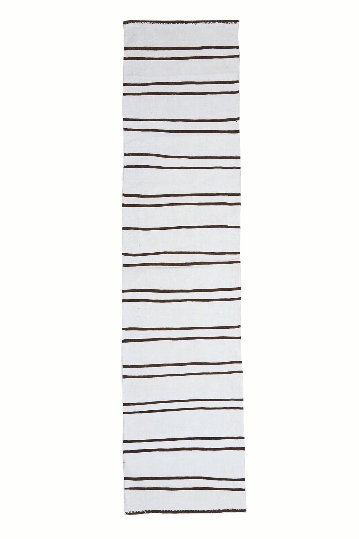 El yapımı vintage yolluk 58x201 cm çizgili desenli yün - farklı açıdan görünüm