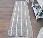 1960'lardan Anadolu kökenli çizgili vintage kilim yolluk, 70x240 cm