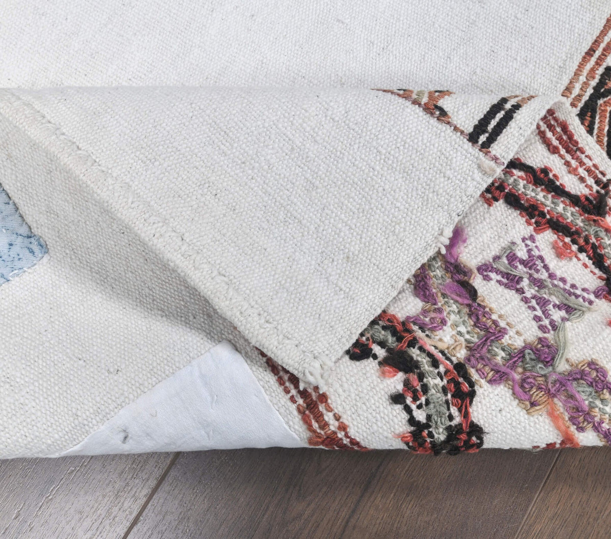 El yapımı vintage yolluk 71x234 cm düz desenli yün - desen detayı