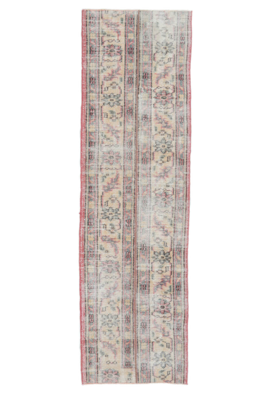 2x8 Vintage Patchwork Beige Runner Rug