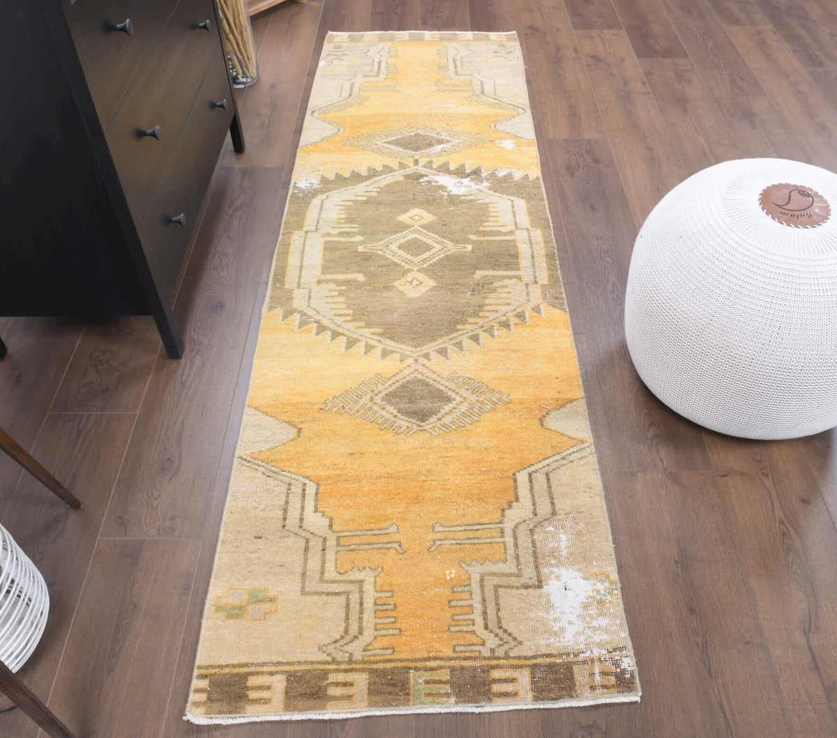2x8 Wool Oushak Vintage Runner Rug