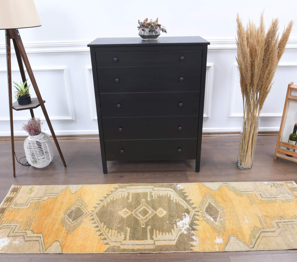 2x8 Wool Oushak Vintage Runner Rug