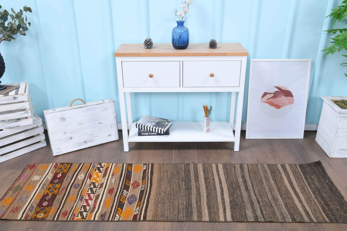 2x8 Handmade Turkish Kilim Runner Rug