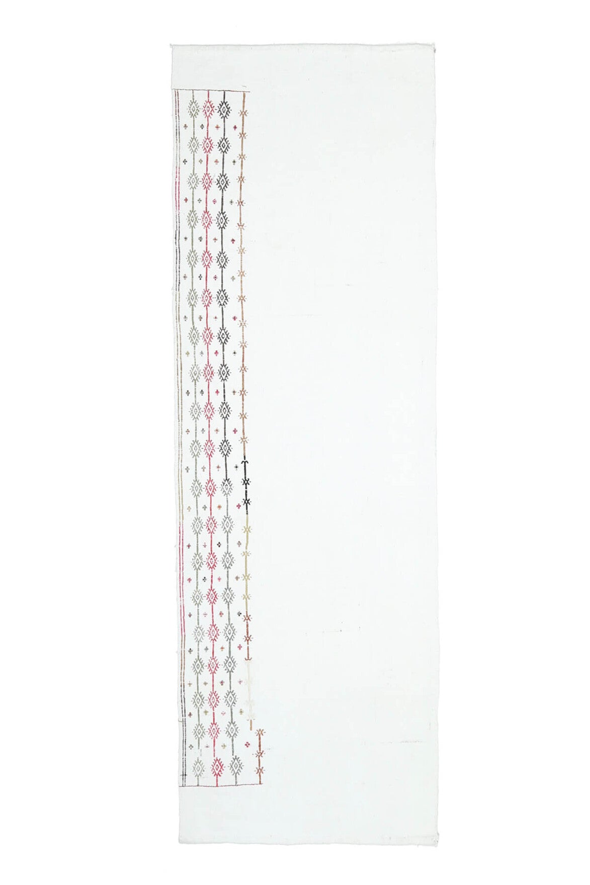 El yapımı vintage yolluk 74x229 cm düz desenli yün - farklı açıdan görünüm