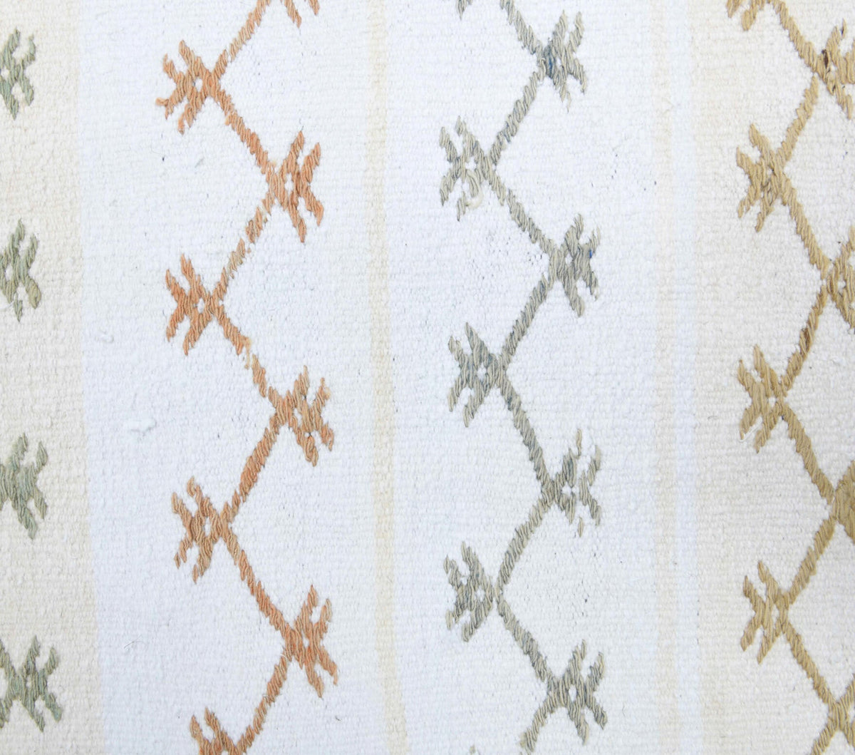 El yapımı vintage yolluk 61x234 cm kilim desenli yün - üstten görünüm