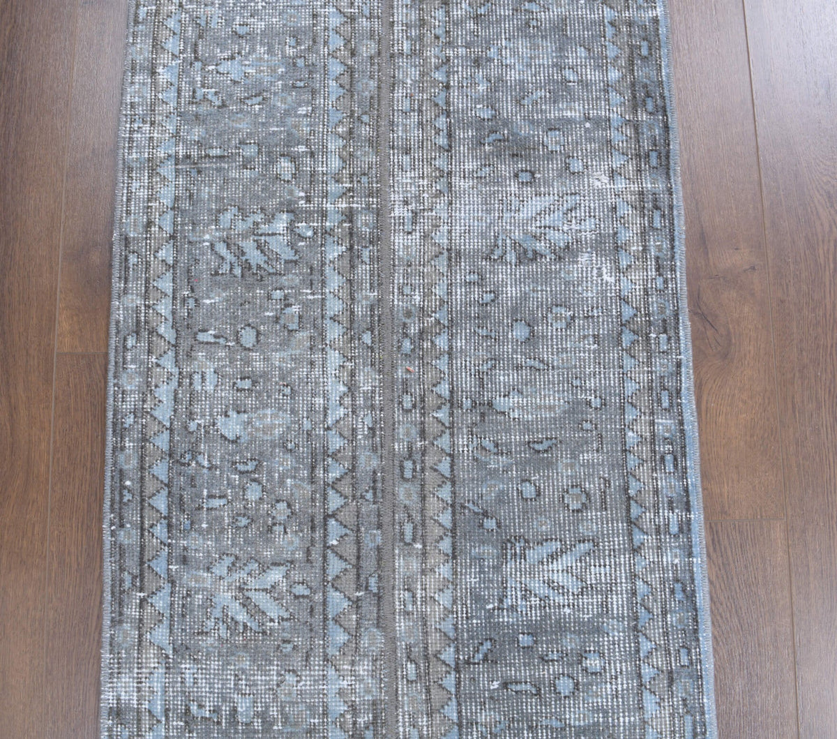 El yapımı vintage yolluk 61x287 cm oryantal desenli yün - desen detayı
