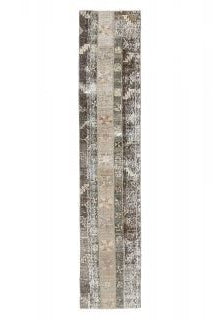 El yapımı vintage yolluk 51x269 cm i̇kat desenli yün - mekan görünümü