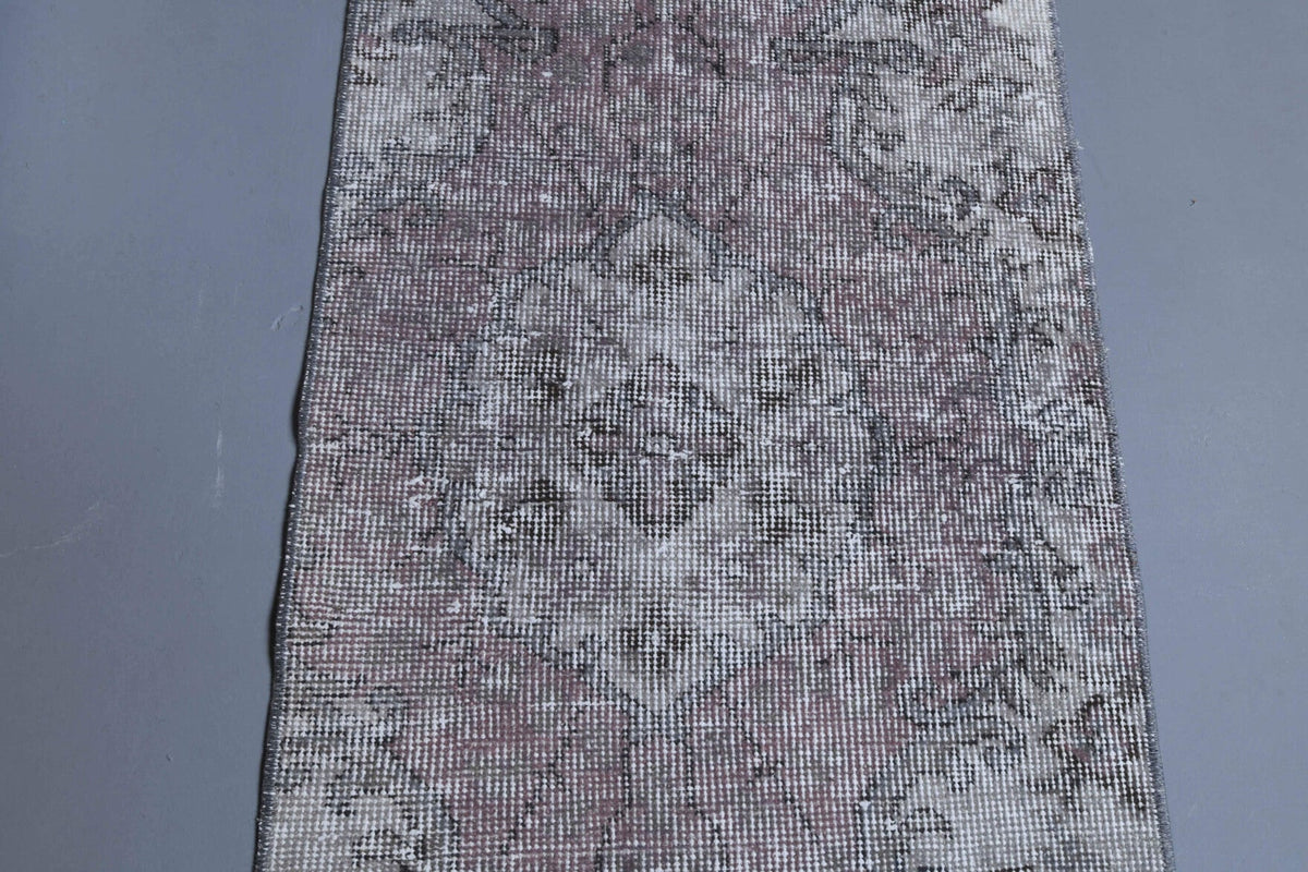 El yapımı vintage yolluk 56x284 cm oryantal desenli yün - desen detayı