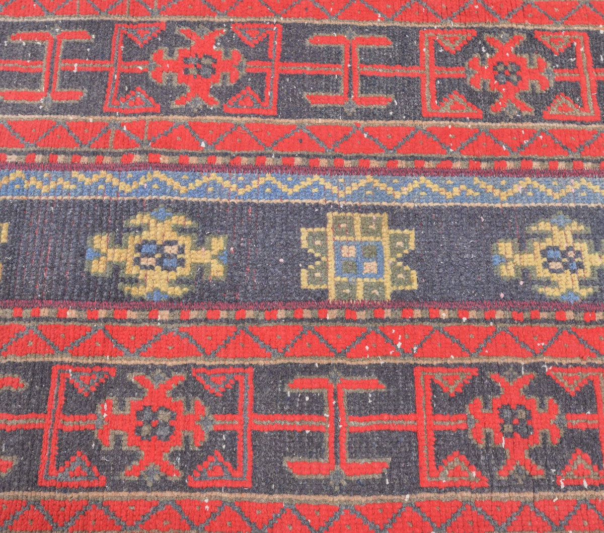 El yapımı vintage yolluk 71x284 cm i̇kat desenli yün - mekan görünümü