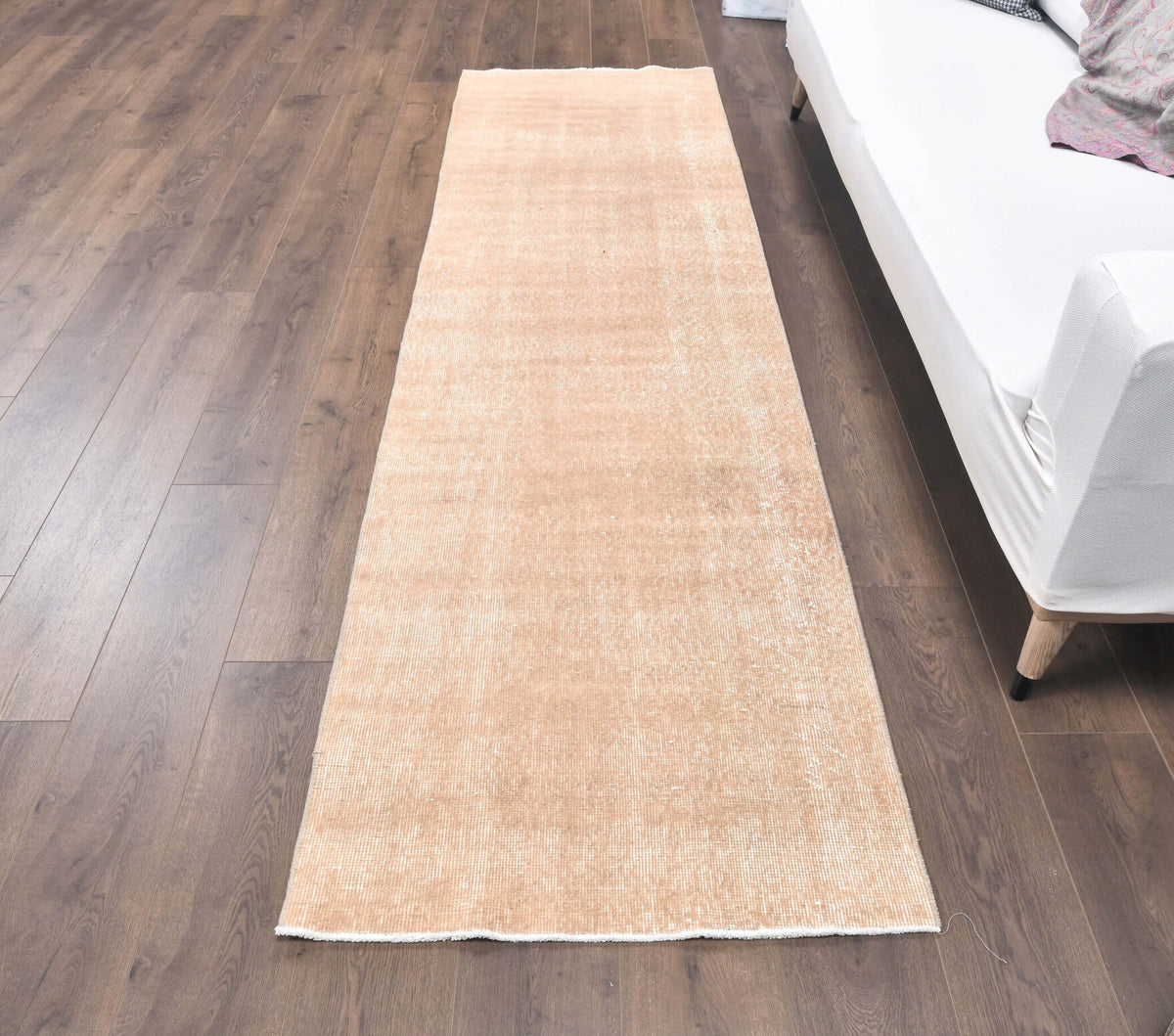 Vintage Oushak Brown Runner Rug