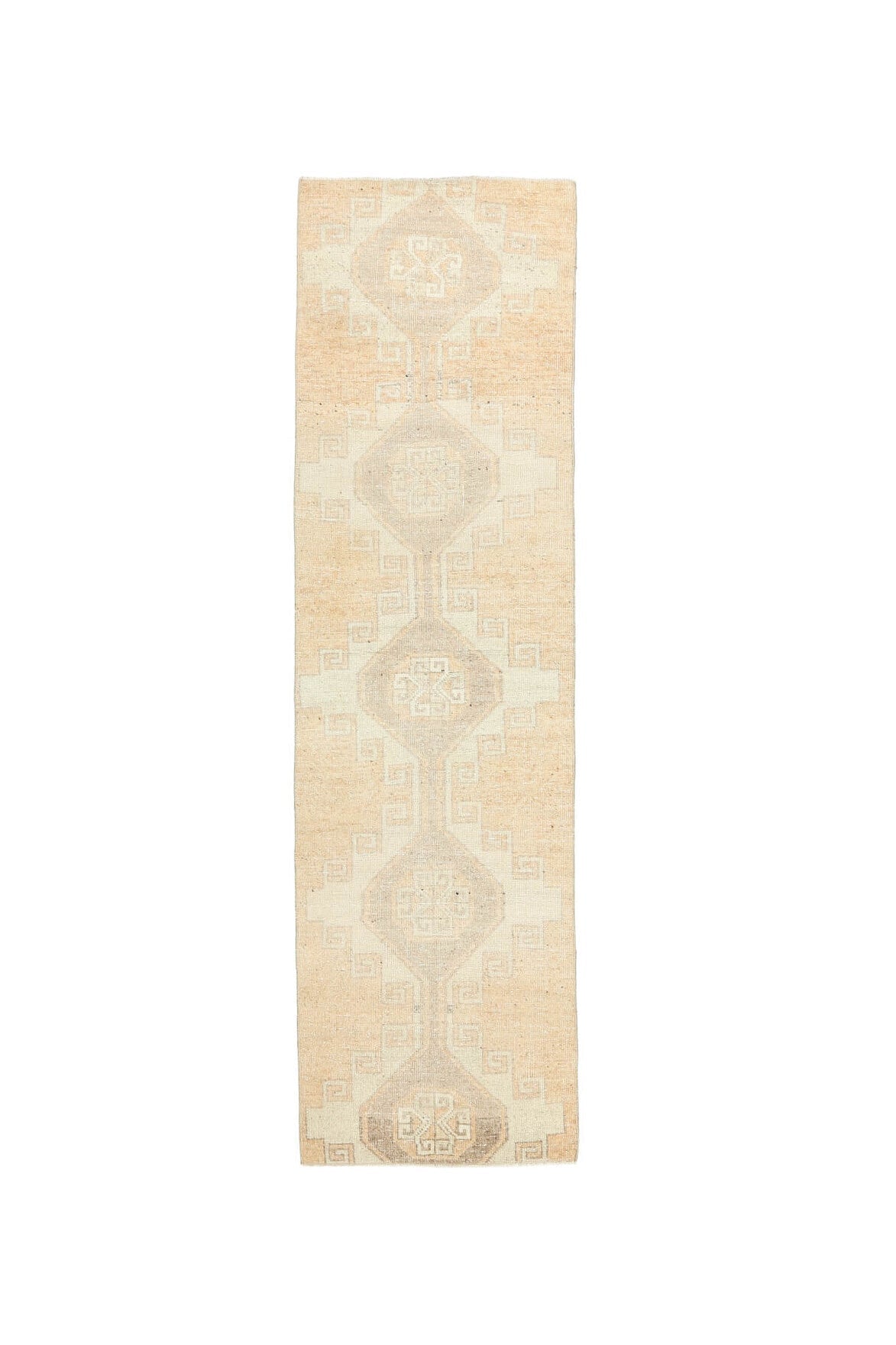 El yapımı vintage yolluk 81x284 cm tribal desenli yün - farklı açıdan görünüm
